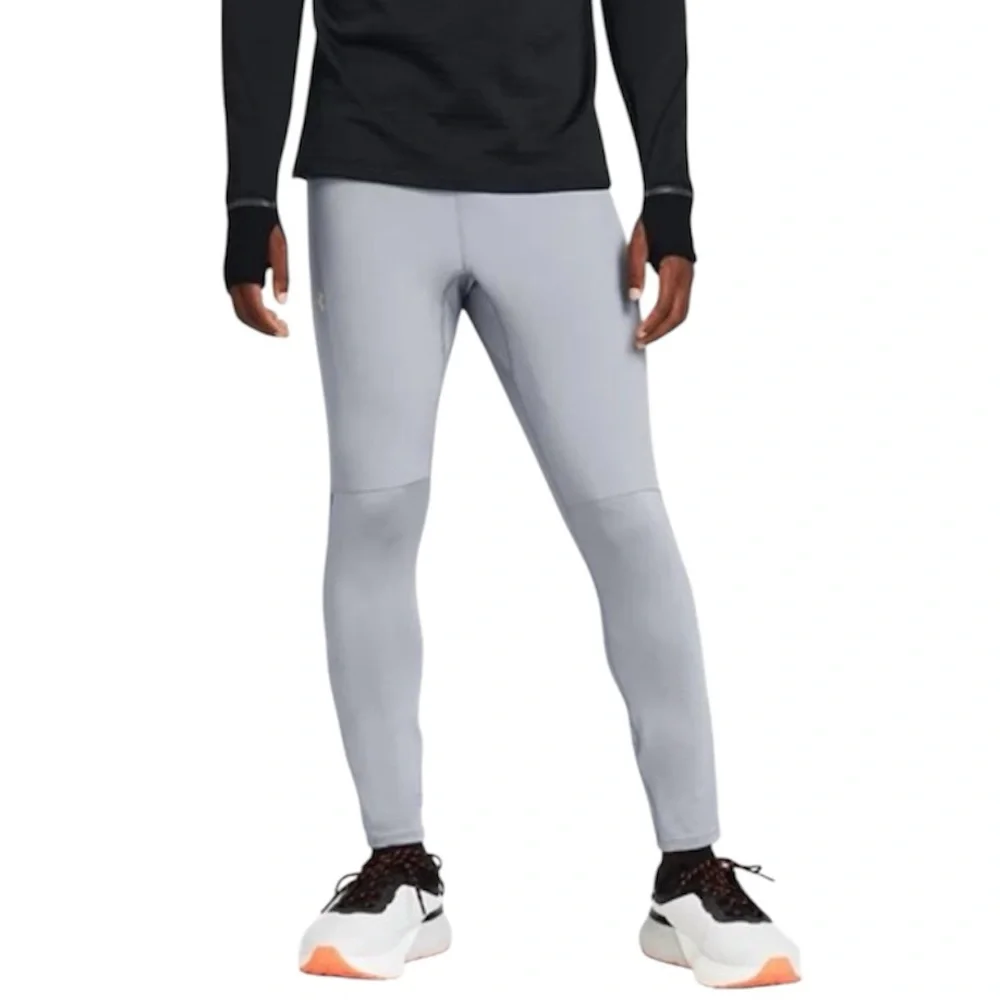 Under Armour Gray Qualifier Elite Cold Running Tights - Picture 2 of 15